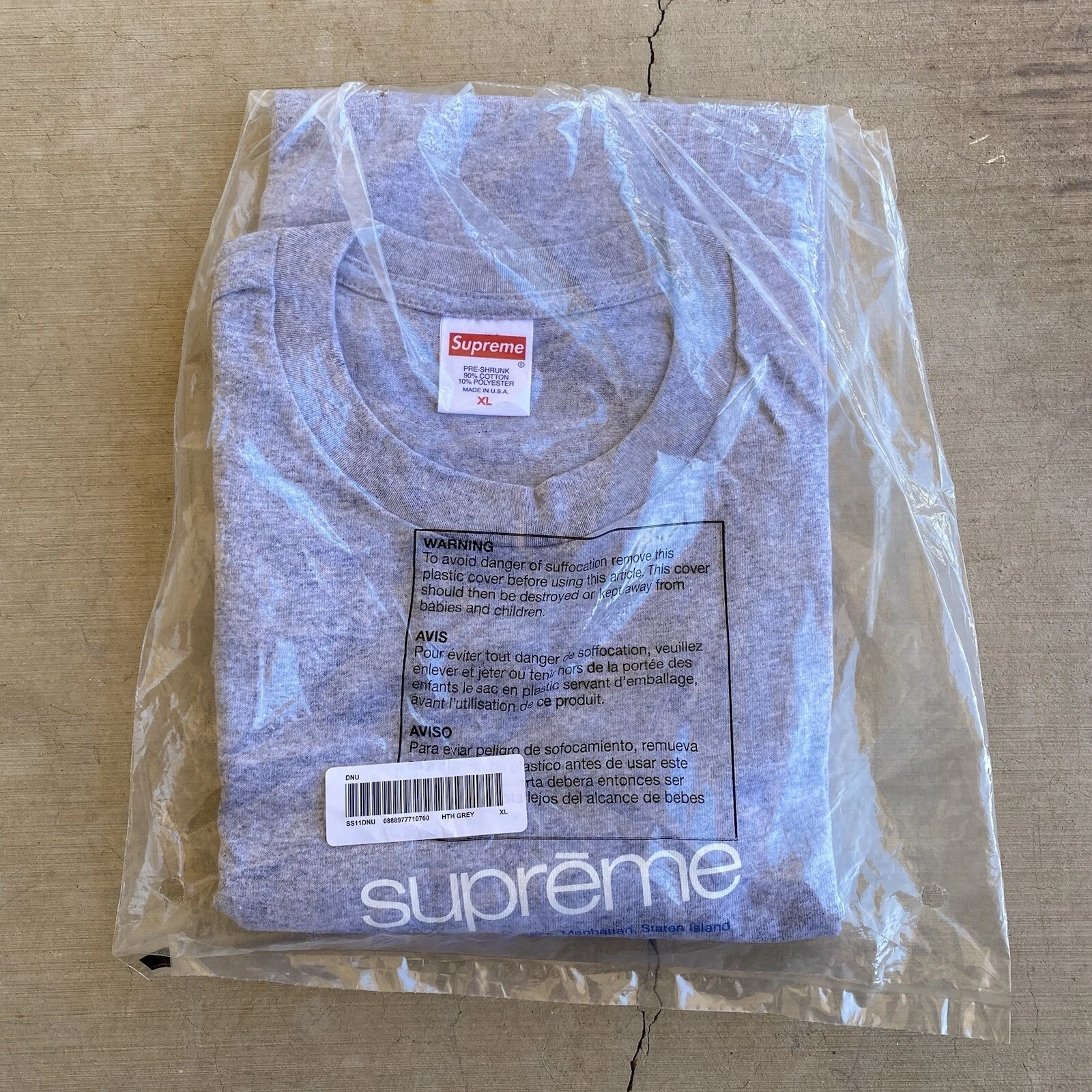 T shirt Supreme Five Boroughs gris bruyère 2021 