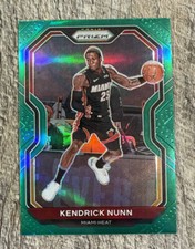 2020-21 Panini Prizm #213 Kendrick Nunn GREEN Prizm Miami Heat - Nice Card! 