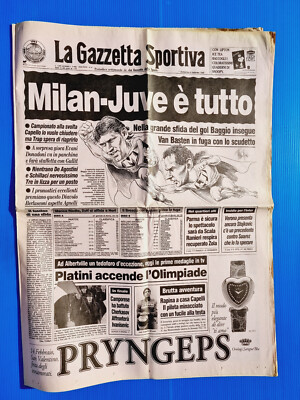 Zeitschrift Dello Sport 2 März 1992 Hurly Belmondo-Baggio-Van