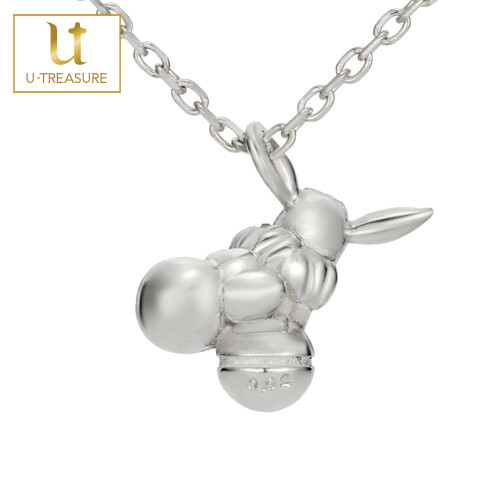 U-Treasure Pokemon Eevee Monster Ball Necklace Silver 950 Unisex