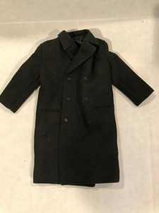 black knee length pea coat