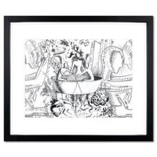 Mark Kostabi "Forces of Nature" Hand Signed Framed Original Art