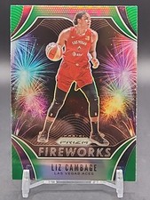 Liz Cambage - 2020 Prizm WNBA - Fireworks Insert #12 - Green Prizm - Aces