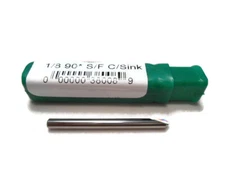 1/8" 1 Flute Single Flute 90 Degree Solid Carbide Countersink AQT 38008  NEW