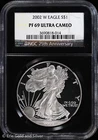 2002-W $1 Proof American Silver Eagle NGC PF 69 Ultra Cameo | PR