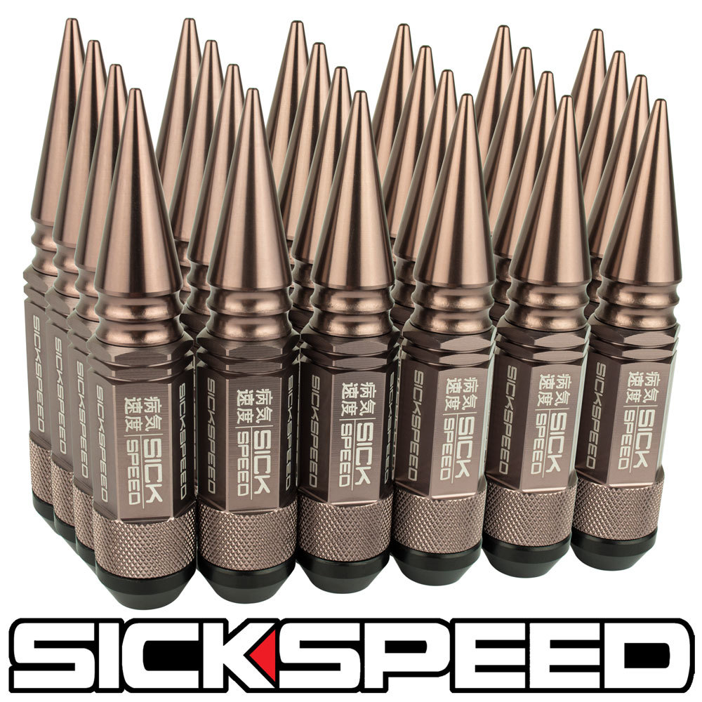 anyoneさん専用 SICKSPEED 24 PC BRONZE SPIKED ALUMINUM EXTENDED 108MM 3 PC LUG
