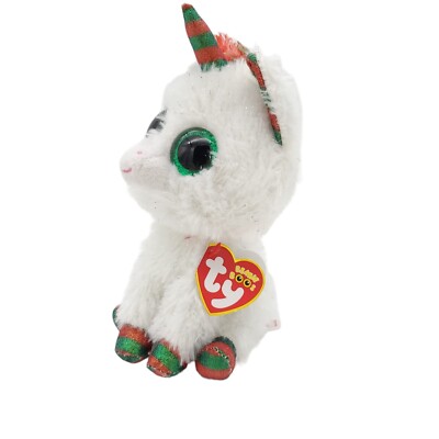 2021 Ty Beanie Boos Snowfall White Christmas Unicorn (6 Inch