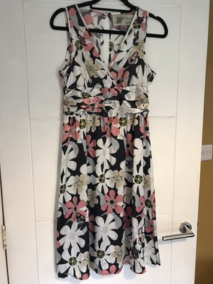 retro floral mini flippy dress