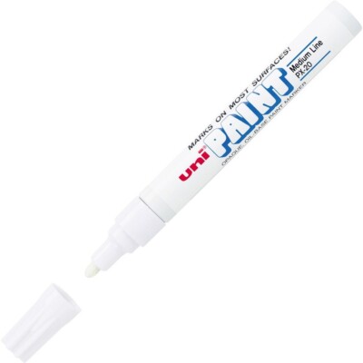 Uni-Paint PX-20 Oil-Based Medium Point Marker, 63613 White 12 pack
