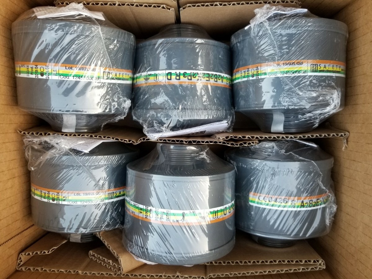 US. M6A2 CBRマスク用フード Premium NBC / CBRN 40mm Gas Mask Filters 6-Pak Military