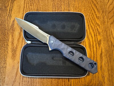 Olamic Rainmaker Harpoon Knife, Sculpted, Index Ports, Blue - RMKM390695RHB