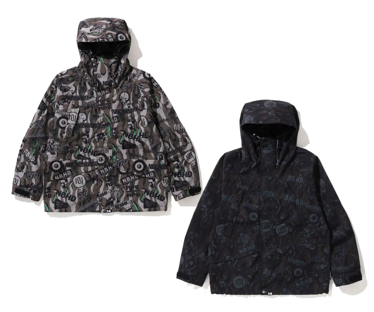 A BATHING APE Men's BAPE x NEIGHBORHOOD SNOWBOARD JACKET A BATHING APE Men's BAPE x NEIGHBORHOOD SNOWBOARD JACKET