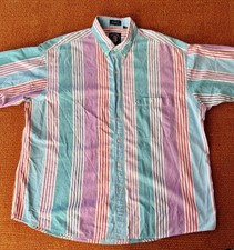 VTG Gant Salty Dog Shirt Mens XL Stripe Short Sleeves Ivy 100% cotton Soft