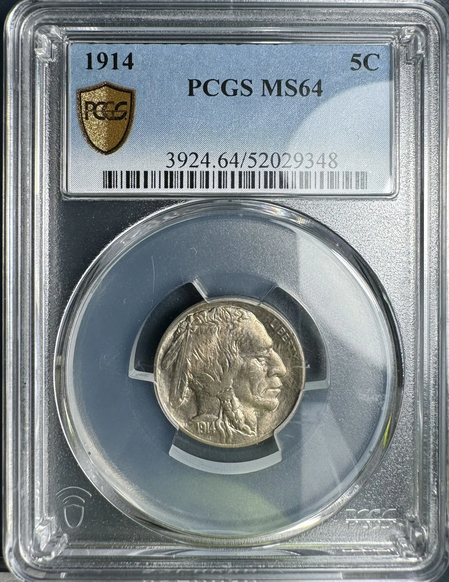 MS 64 Graded 1914 Year US Buffalo Nickels (1913-1938) for sale | eBay