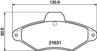 Bremsbelagsatz Scheibenbremse Hella Pagid 8DB 355 019-201 FüR CitroËN Xantia 16V