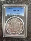New Listing1881 Carson City Morgan Dollar PCGS MS64 Uncirculated Silver $1 Coin KM#110