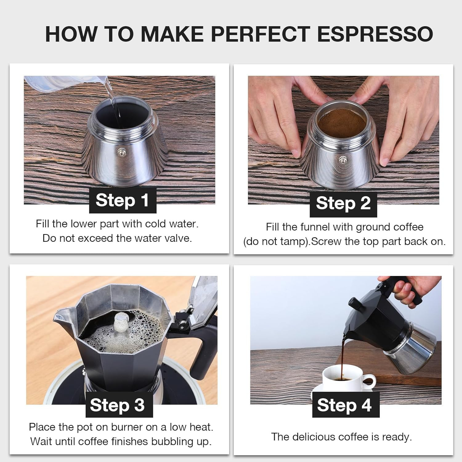 Moka Induzione 6 Tazze Espresso - Design Moderno per Casa e Ufficio - 3