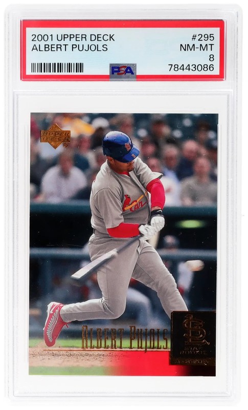 PSA 8 - 2001 Upper Deck ALBERT PUJOLS Rookie RC #295 St. Louis Cardinals