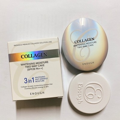 Enough Collagen Whitening Moisture Two Way Cake SPF28 Original + Refill,...
