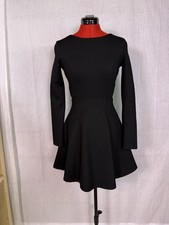 Lulus Women's Black Long Sleeve Midi Dress Rayon Blend Size XS D494