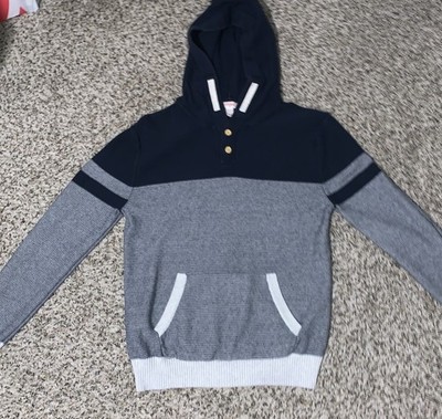 Cat & Jack Boys Striped Hoodie Sweater Long Sleeve Size L (12/14)