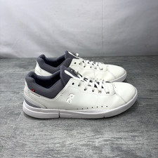 On Cloud The Roger Advantage Leather Shoes Mens Size 12 White Gray Sneakers