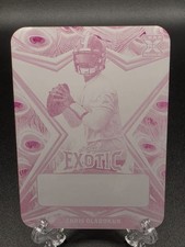 Chris Oladokun 2023 Leaf 1/1 Un-Autographed Printing Plate Magenta Peacock 