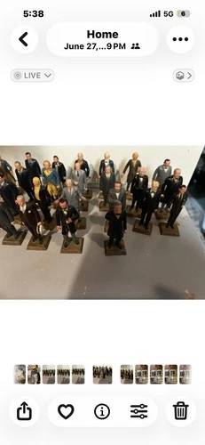 Marx Presidents Vintage 1960's Figurine Set Of 36 Various Condition Complete Set