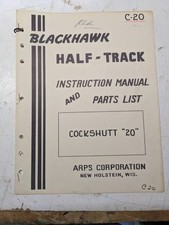 Arps Tractor Half-track Instruction Owner Manual Parts List Cockshutt 20 C-20
