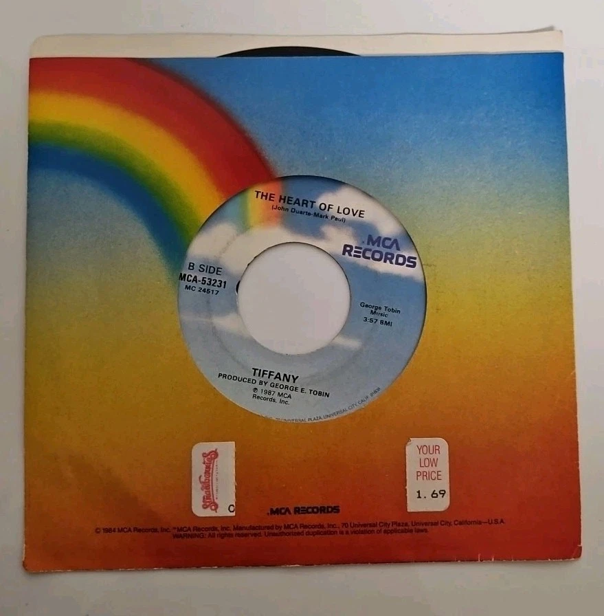  Tiffany "Could've Been/The Heart Of Love" 7" 45RPM MCA 1987 Rainbow sleeve VG+ - Image 3 of 4