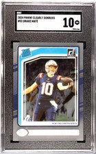 2024 Panini Clearly Donruss Drake Maye RC Rated Rookie #53 SGC 10 GEM MINT 🔥