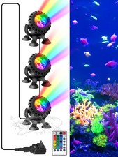 Pond Lights, LED Underwater Pond Lights with Timer Remote Control, IP68 Wat...
