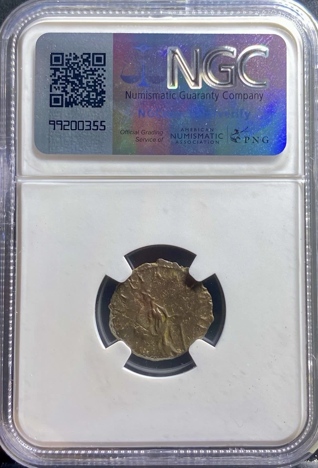Moneda romana antigua Emperador Tetricus 271-274AD doble denario clasificación NGC Ch XF Foto 2 de 4