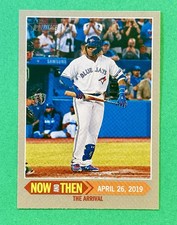 2019 Topps Heritage Vladimir Guerrero Jr. #NT-12 Now & Then Rookie Card (RC). rookie card picture