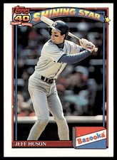 1991 Topps Bazooka Shining Stars Jeff Huson #16 Texas Rangers