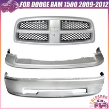 Bright Silver Front Bumper Set For 2009-2010 Dodge Ram 1500 2011-2012 Ram 1500