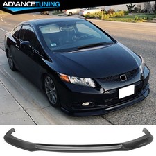 Fits 12-13 Honda Civic Coupe 2-door Unpainted Front Bumper Lip Splitter Pu