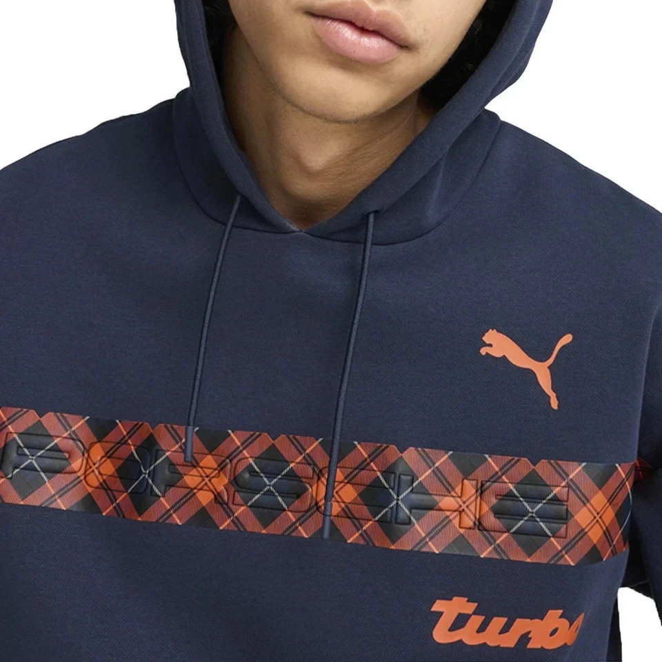 PUMA Porsche Legacy Statement Pullover Hoodie Mens Blue Casual 626366 Sz M, XL