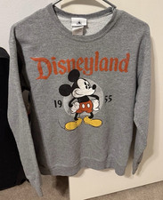 Vintage Style Disney Mickey Mouse 1955 Gray Crewneck Sweatshirt Adult Size S