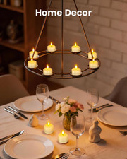 Rechargeable Tea Lights with Remote up to 110H Long Lasting Candles Flickering