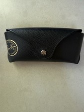 Ray-Ban Clamshell Black Leather Snap Case for Glasses  Sunglasses