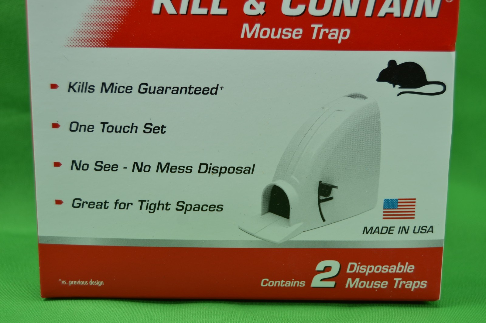 Tomcat Kill & Contain Mouse Trap,Contains 2 Disposable Traps,Bait Not Included