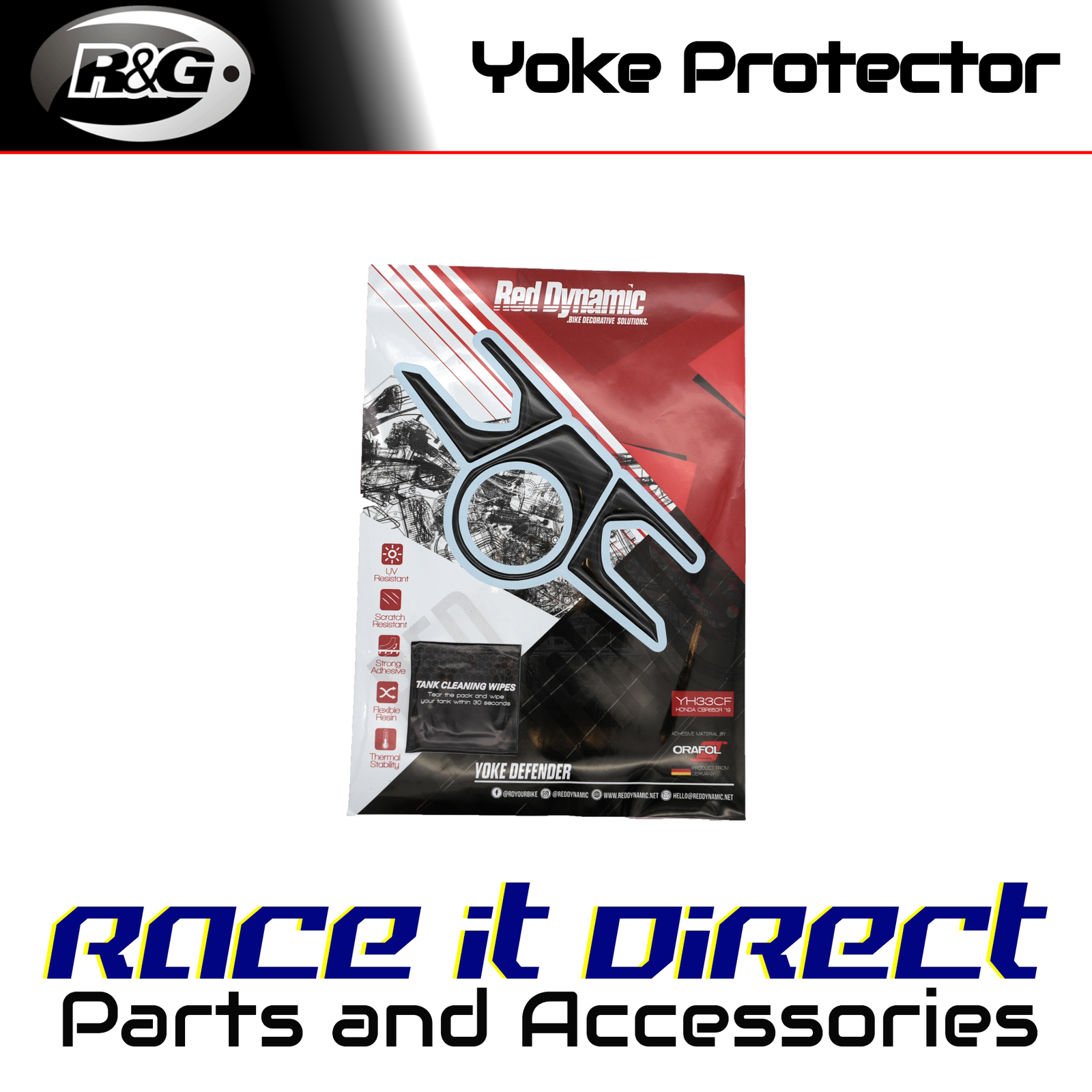 Carbon Fibre Yoke Pad for Honda CBR650R 2019-2020 Red Dynamic
