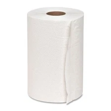 Genuine Joe Hardwound Roll Towel - 12 / Carton - 7.88" X 350 Ft - White