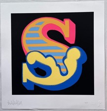 Ben Eine - Letter S (Blue Variant) - Signed Street Art / Graffiti Screenprint