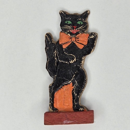 Altes Vintage Antik Halloween Deutsches Kegelspiel Schwarze Katze Germany 20er Jahre - Bild 8 von 22