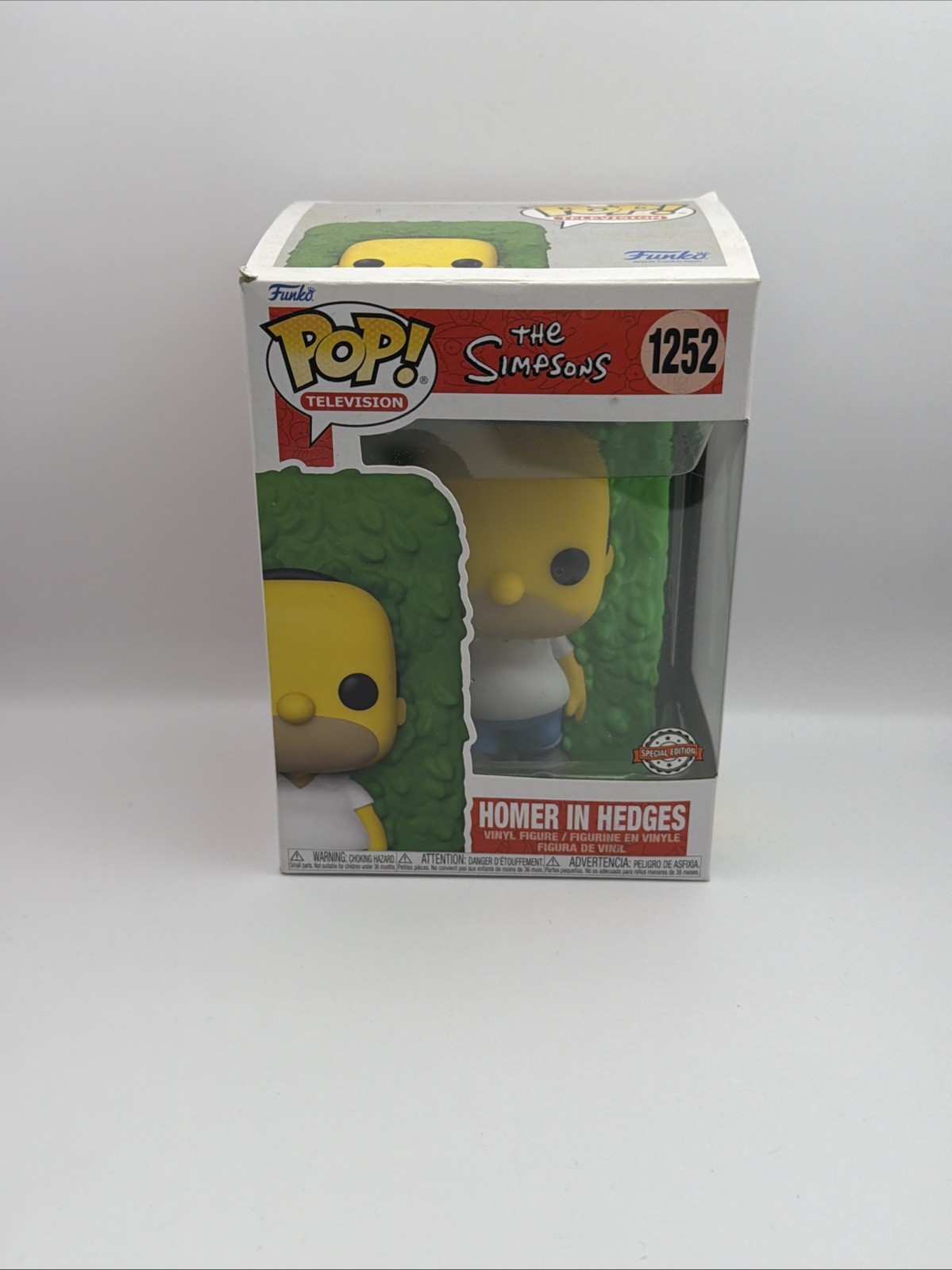 Funko Pop ! Tv The Simpsons - Homer In Hedges (1252) Special Edition Simpson 9cm