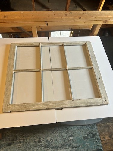 Antique Six Pane Farmhouse Window 24”x28”