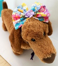 Floral Design Dog Hair Bow Hat, Hand Made in the USA!