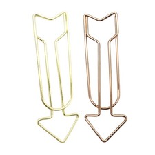 12Pcs Creative Paper Clip 40x12mm Metal Paperclips for Document Note Cards Photo